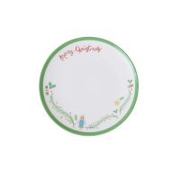 Christmas Angel Print Small Round Melamine Plate Rice DK